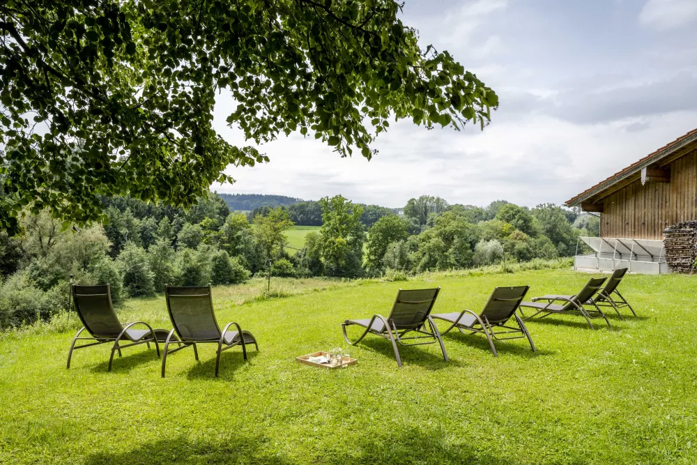 Herrlicher Ausblick über grüne Hügel
