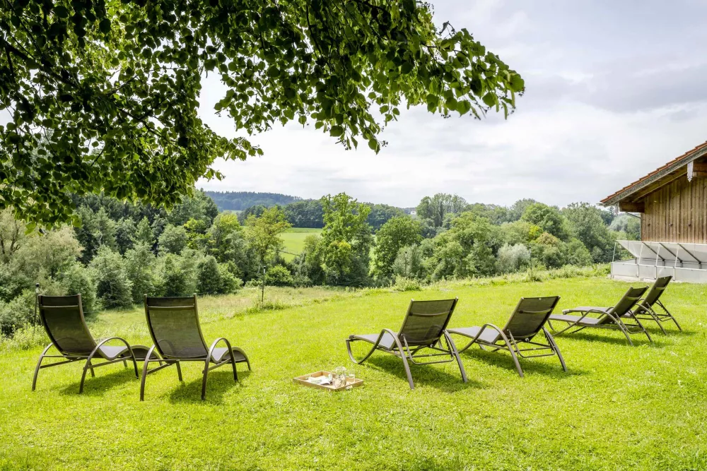 Herrlicher Ausblick über grüne Hügel
