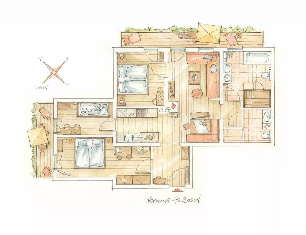 FeWo Heuboden Skizze