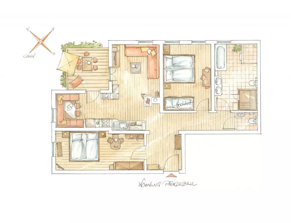 FeWo Zum Pferdestall Skizze