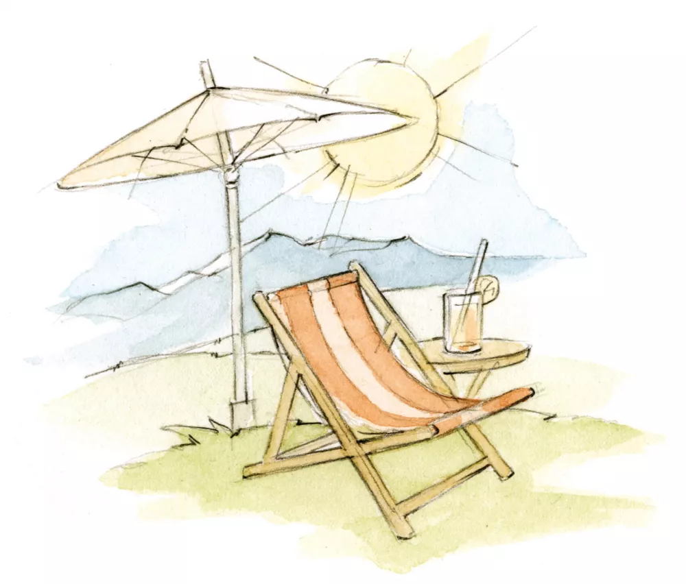 Entspannung auf der Liegewiese