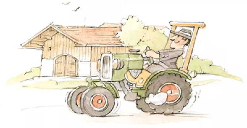 Anfahrt zum Thomahof bei Fridolfing